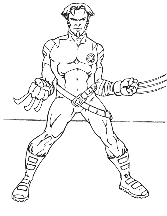 Wolverine en pleine action avec ses griffes acérées
