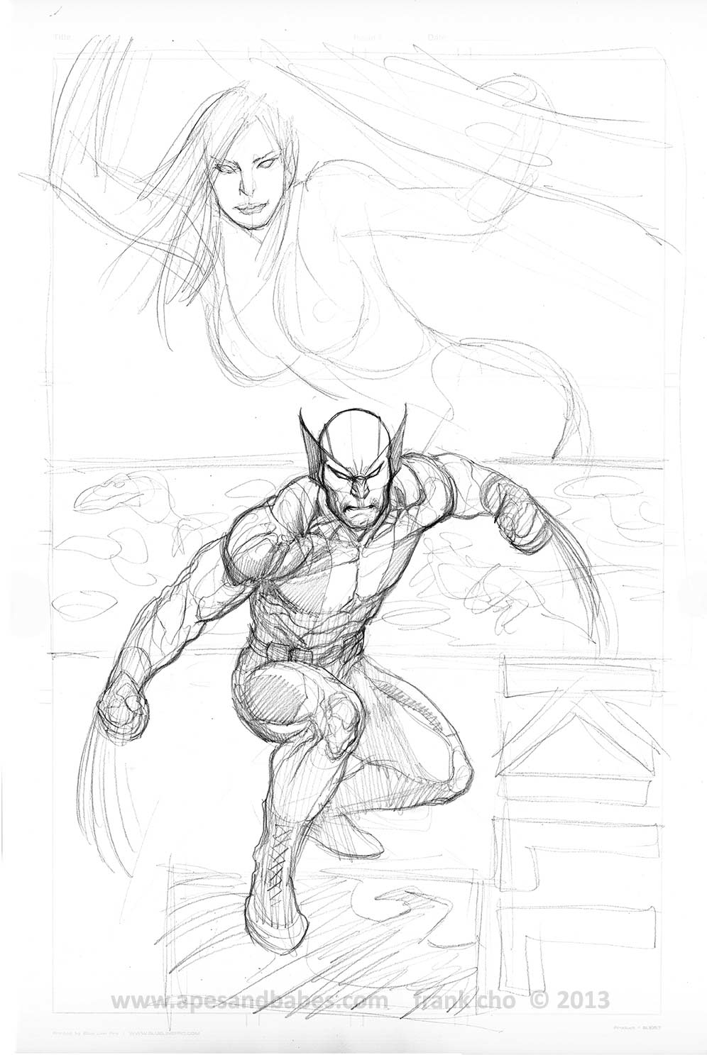 Wolverine en pleine action avec ses griffes sorties