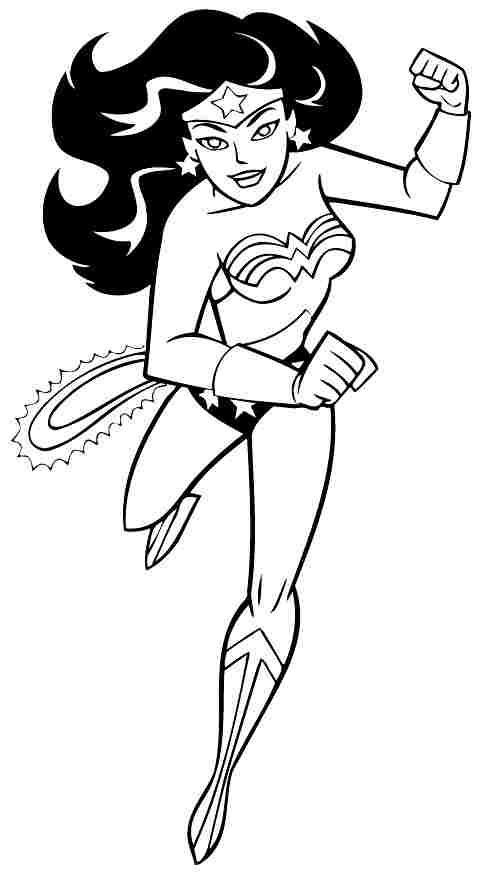 Wonder Woman en action avec son lasso dans un décor dynamique