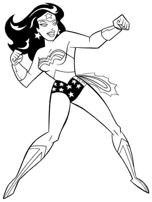 Wonder Woman en pleine action avec son lasso et son bouclier