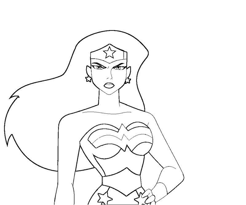 Wonder Woman en pleine action avec son lasso dans un décor dynamique