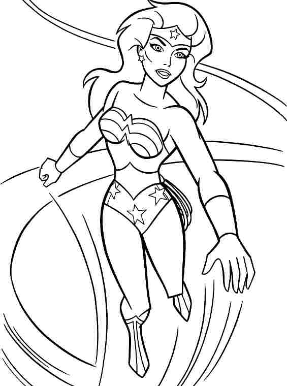 Wonder Woman en pleine action avec son lasso au cœur d'un combat