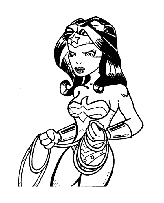 Wonder Woman en pleine action, prête à défendre la justice