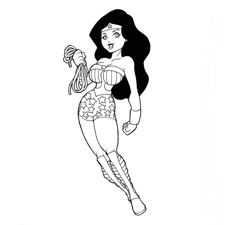 Wonder Woman en pleine action, prête à défendre la justice