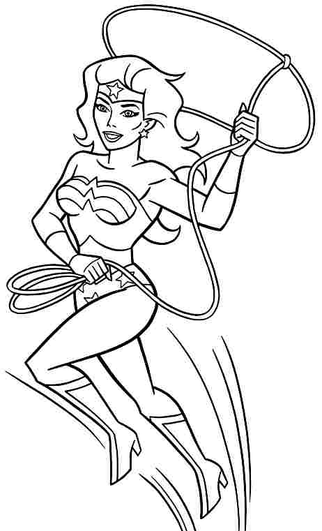 Wonder Woman prête au combat dans un décor héroïque