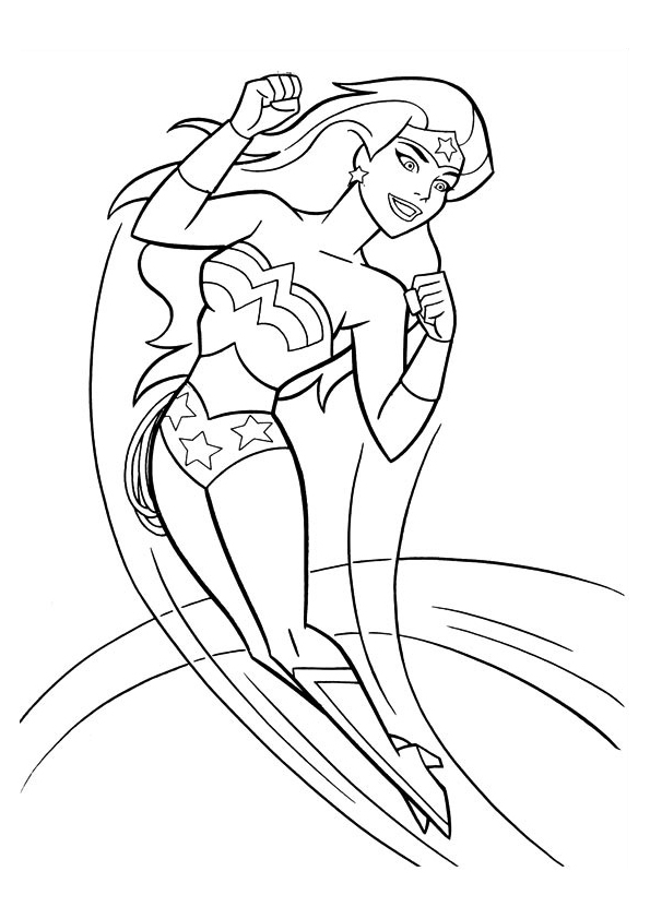 Wonder Woman en pleine action, prête à défendre la justice
