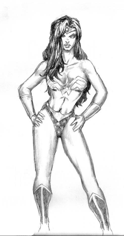 Wonder Woman en pleine action avec son lasso et ses bracelets