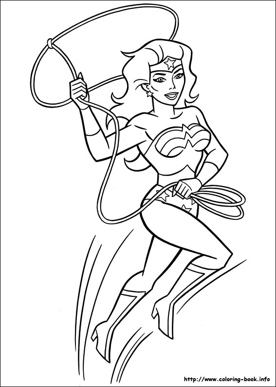 Wonder Woman en pleine action avec son lasso et ses bracelets
