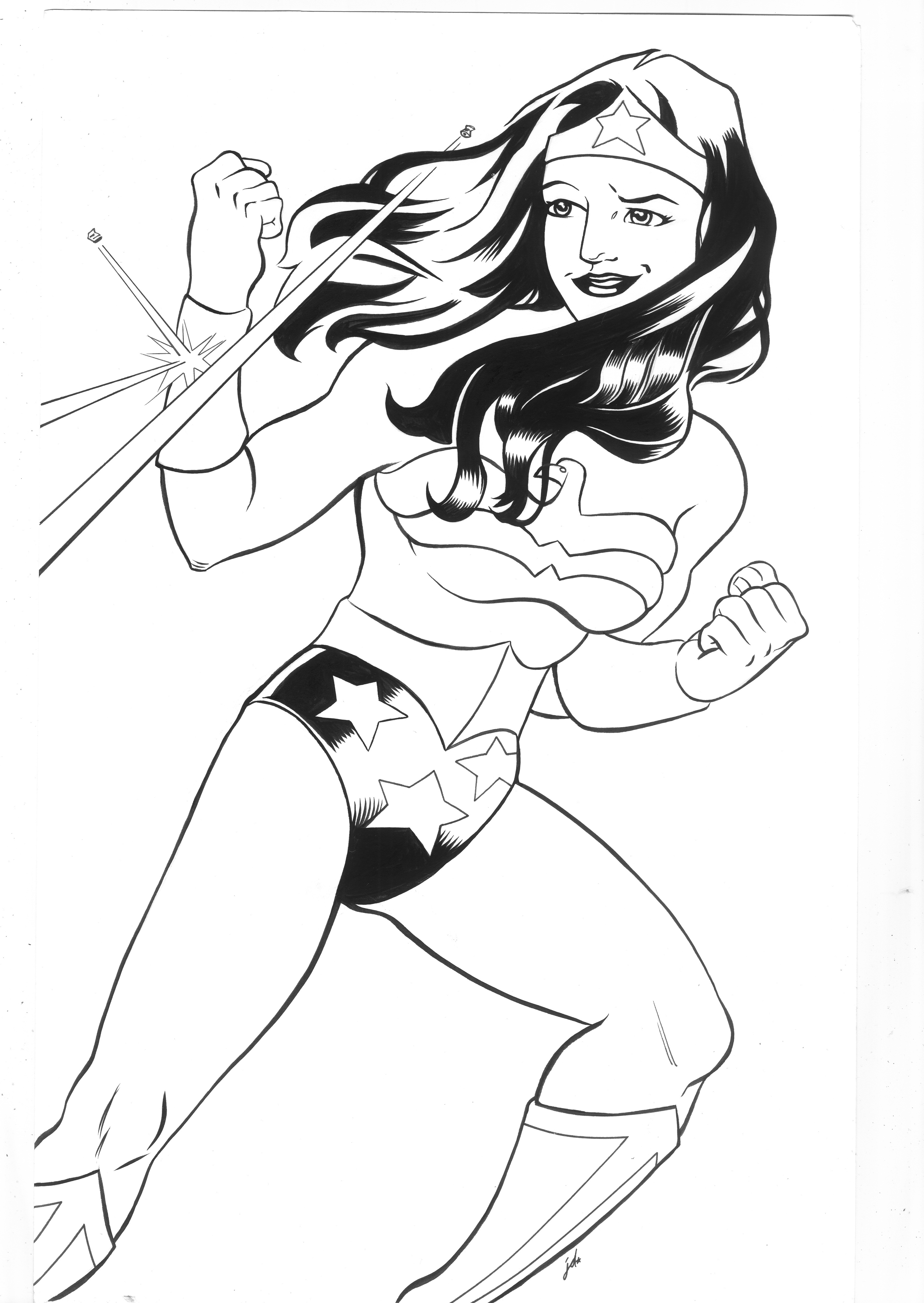 Wonder Woman en pleine action, prête à défendre la justice