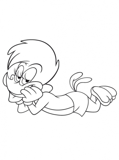 Woody Woodpecker en pleine action dans la forêt