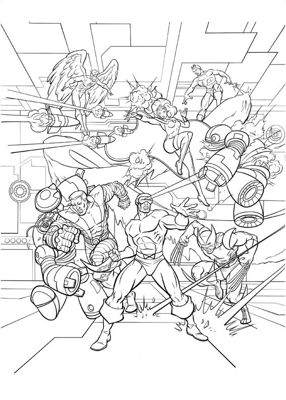 Les X-Men en pleine action face à un adversaire menaçant