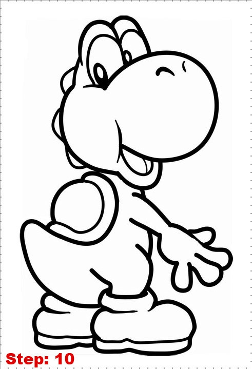 Yoshi joyeux en pleine aventure dans un monde coloré