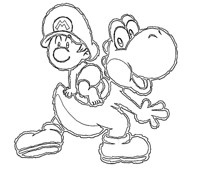 Yoshi jouant joyeusement dans un environnement naturel