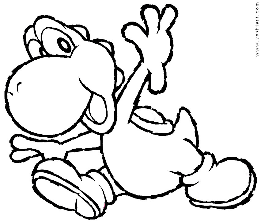 Yoshi en pleine aventure dans un décor ludique