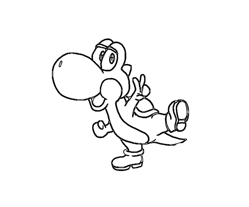 Yoshi en pleine aventure sur un fond de paysages divers