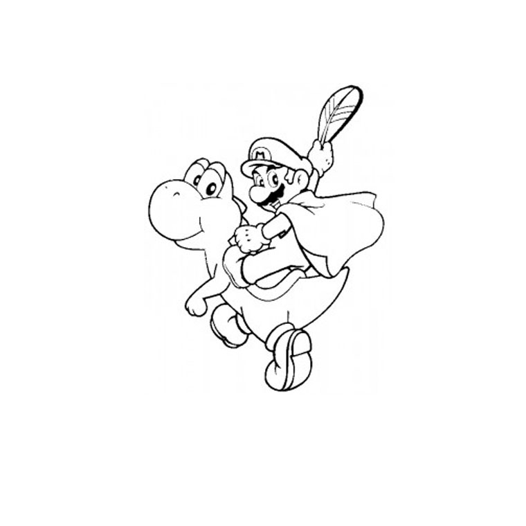 Yoshi en pleine aventure sur un fond de paysage ludique