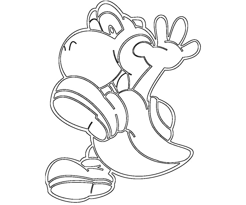 Yoshi en pleine aventure dans un décor ludique