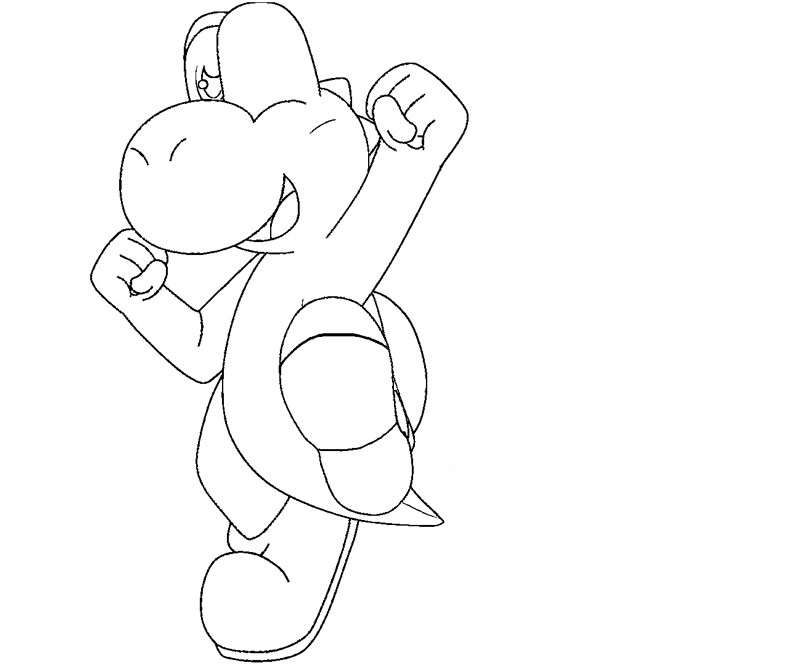 Yoshi en pleine aventure dans un paysage ludique