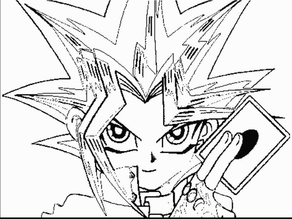 Personnage de Yu-Gi-Oh! en pleine action dans un duel