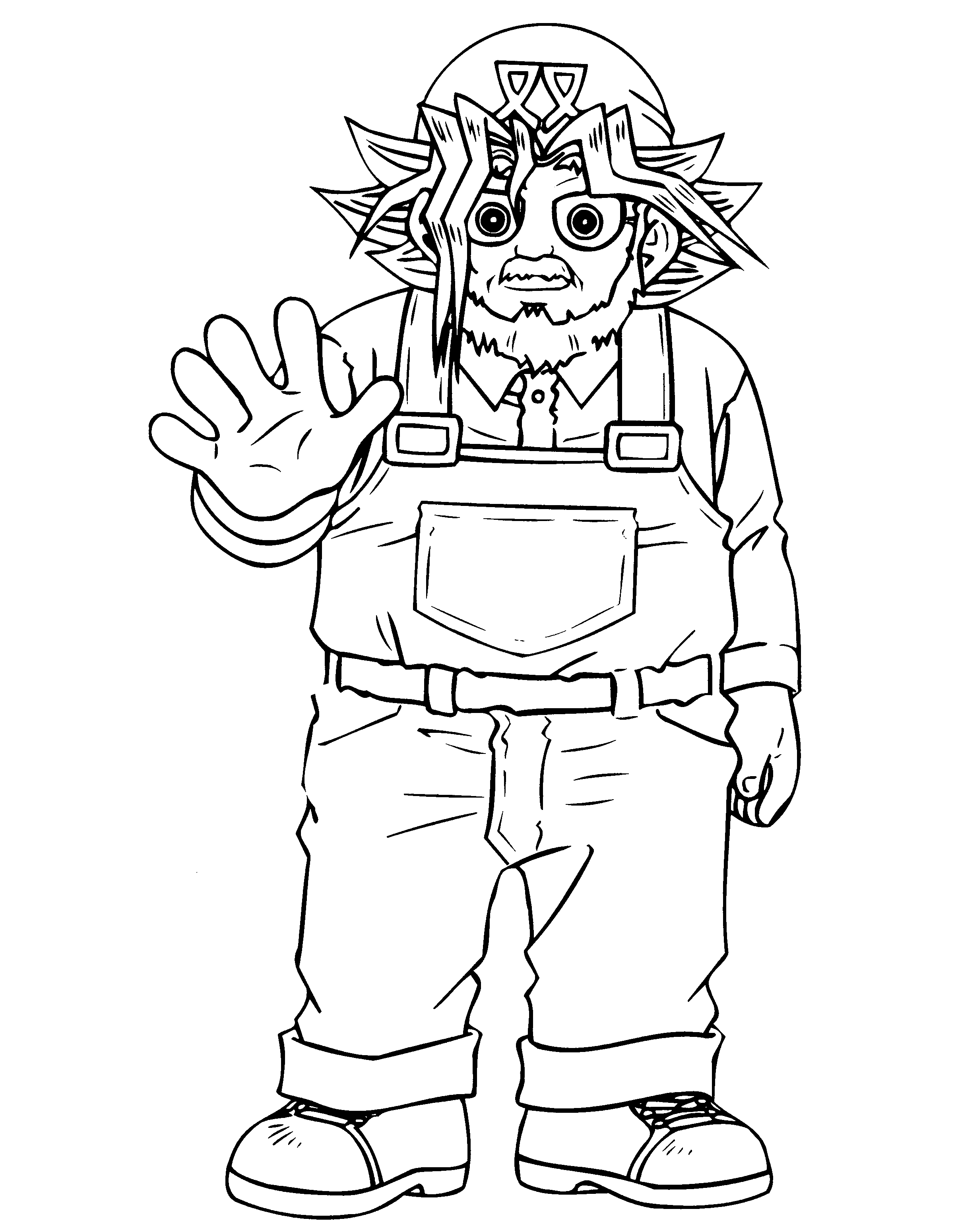 Coloriage de personnages de Yu-Gi-Oh en duel sur fond dynamique