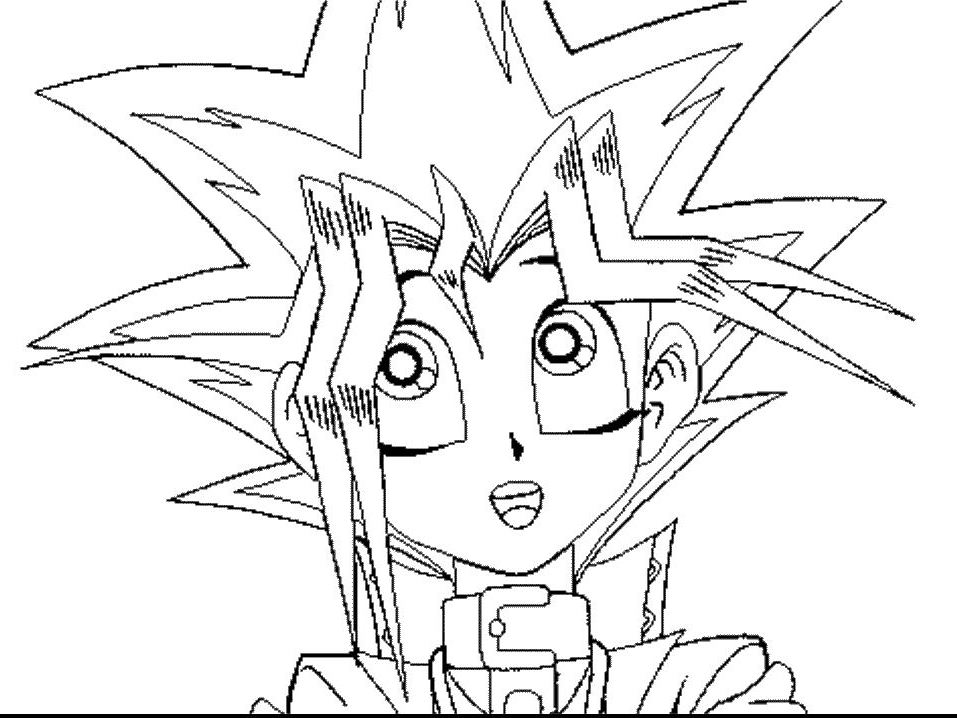 Personnage de Yu-Gi-Oh! en pleine action avec des cartes