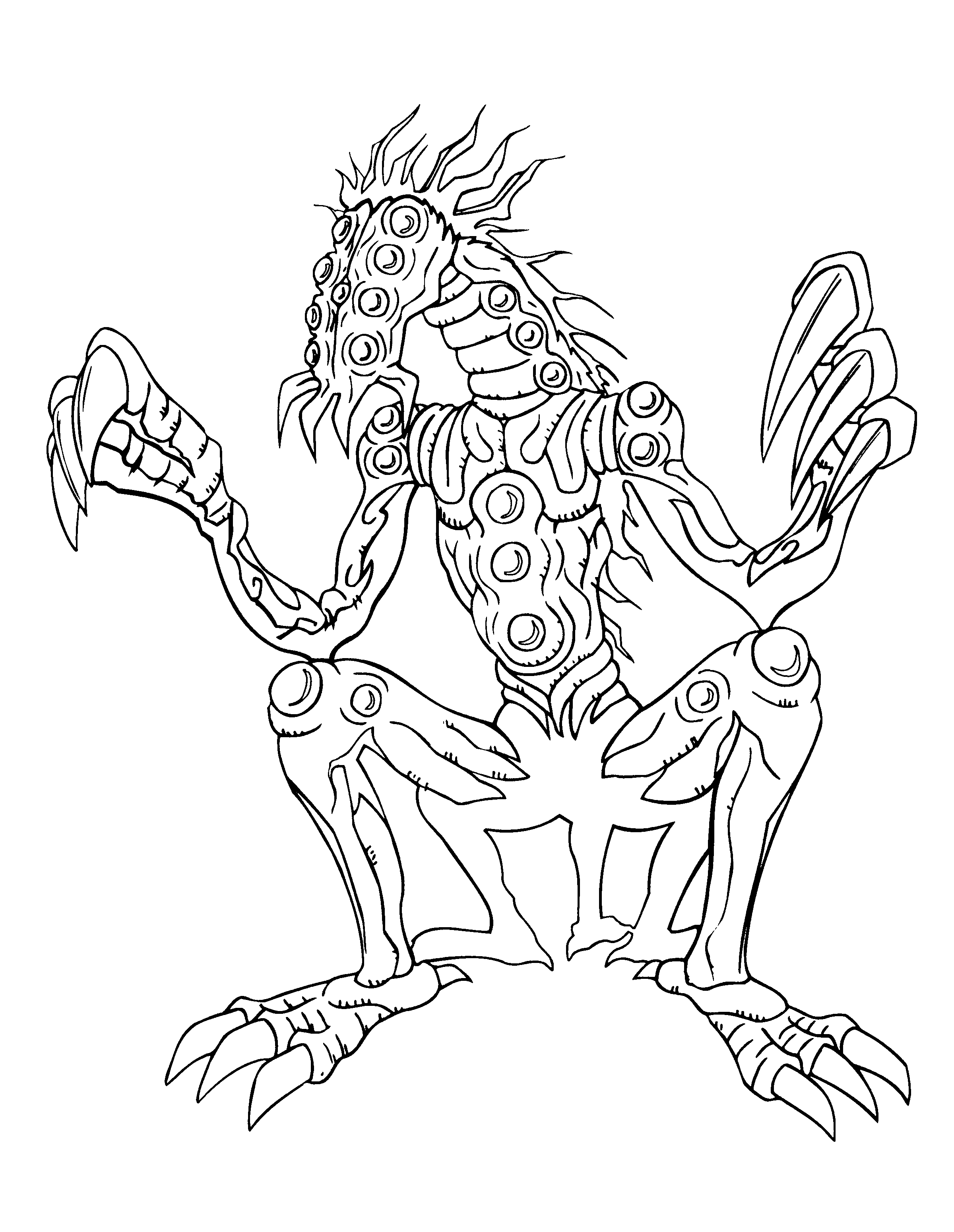 Coloriage de personnages de Yu-Gi-Oh! en pleine action