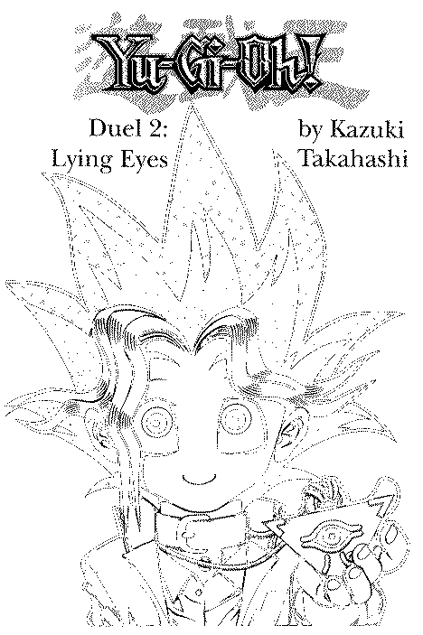 Coloriage d'un duel de cartes Yu-Gi-Oh ! dans un décor dynamique