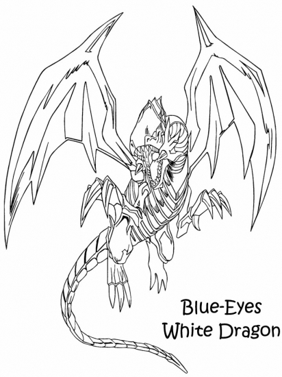 Coloriage de Yu-Gi-Oh! avec Yugi et son monstre emblématique