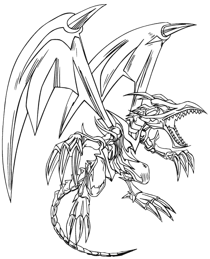 Coloriage de Yugi Muto avec des cartes de Duel Monsters
