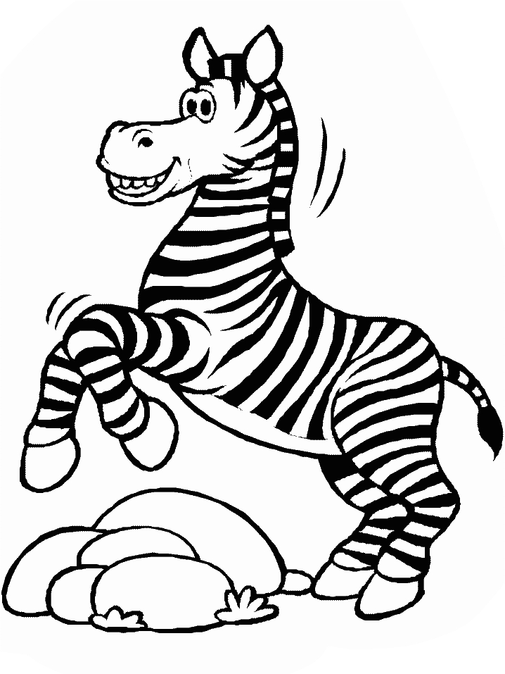 Coloriage d'une zèbre au trait stylisé sur fond décoratif