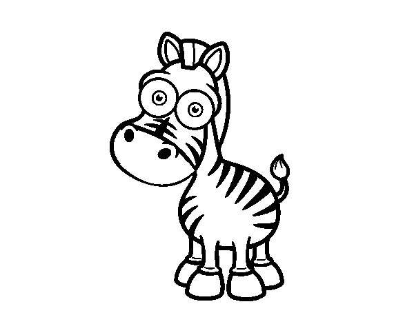 Coloriage d'une zèbre paisiblement allongé dans la savane