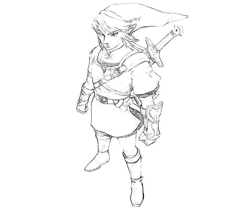 Link affrontant un monstre dans un paysage de forêt
