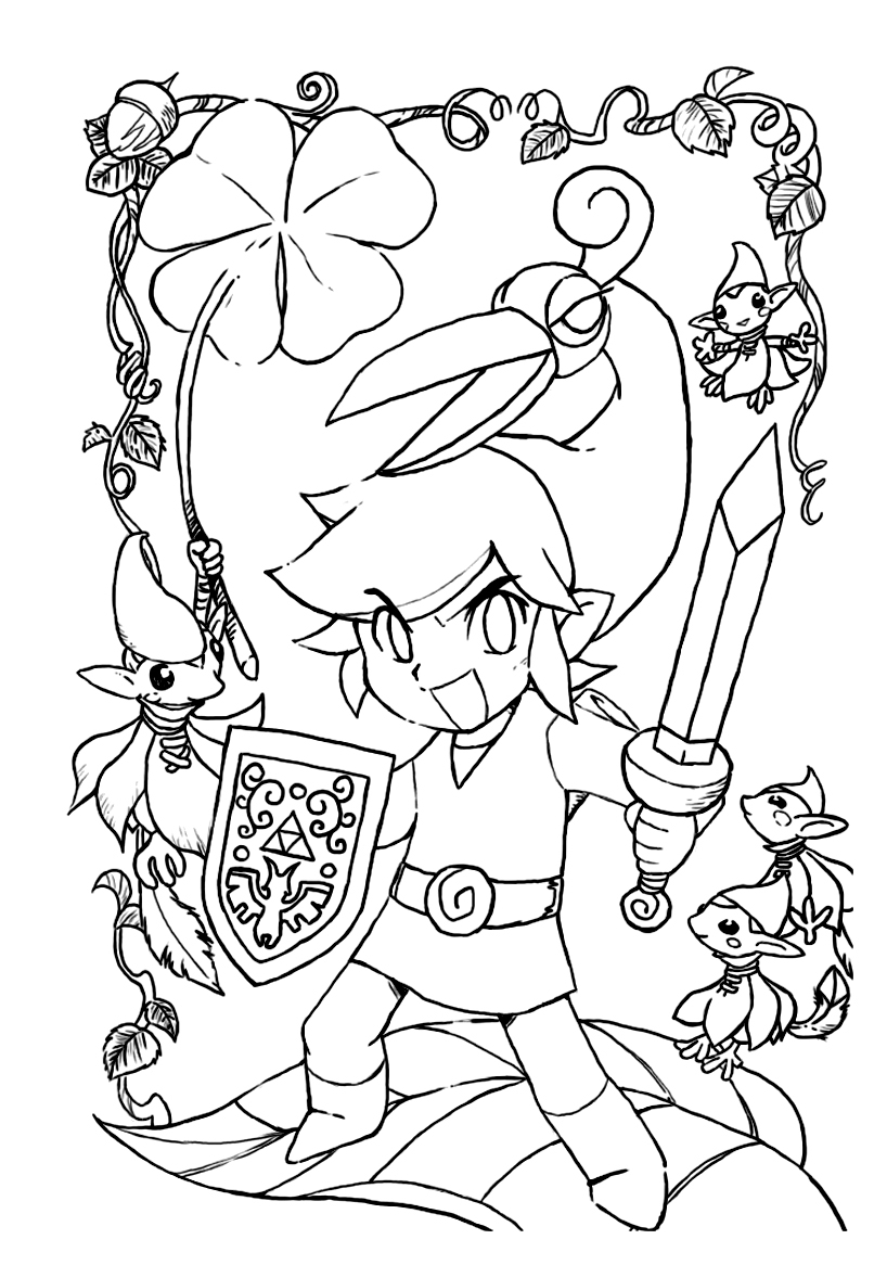 Link en pleine action dans un paysage de jeu vidéo