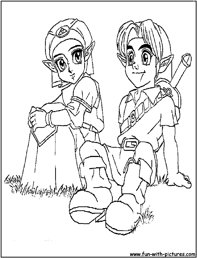Link et la princesse Zelda face à un paysage héroïque