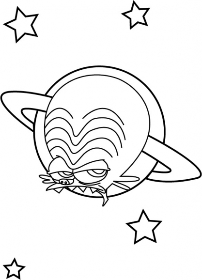 Coloriage des Zinzin de l'Espace en pleine aventure intergalactique