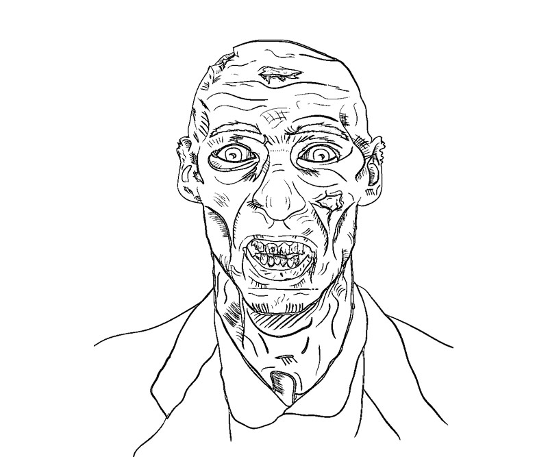 Un zombie en pleine promenade dans un paysage urbain Un zombie en pleine promenade dans un paysage urbain