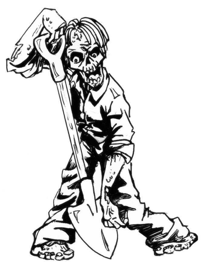 Un zombie espiègle au cœur d'une forêt mystérieuse