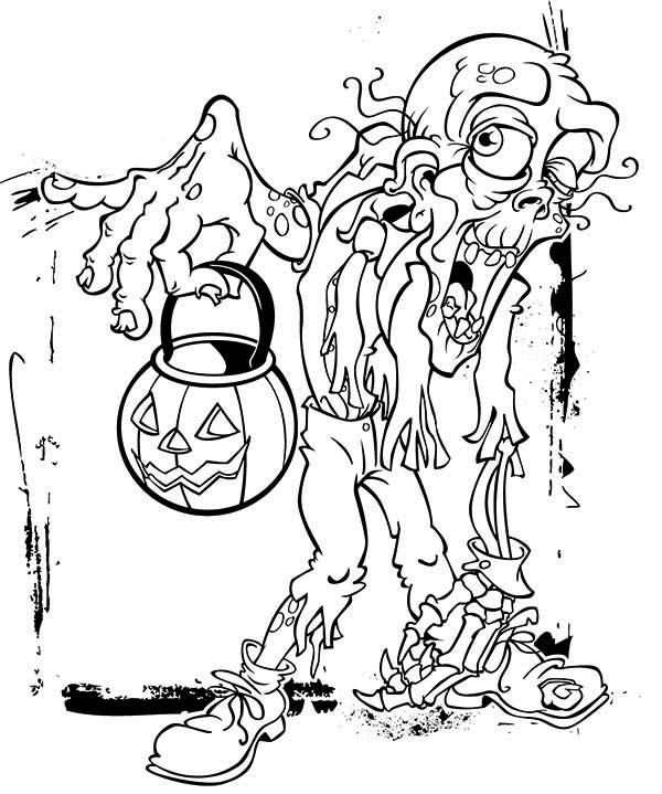 Un zombie amusant en quête de couleurs vivantes