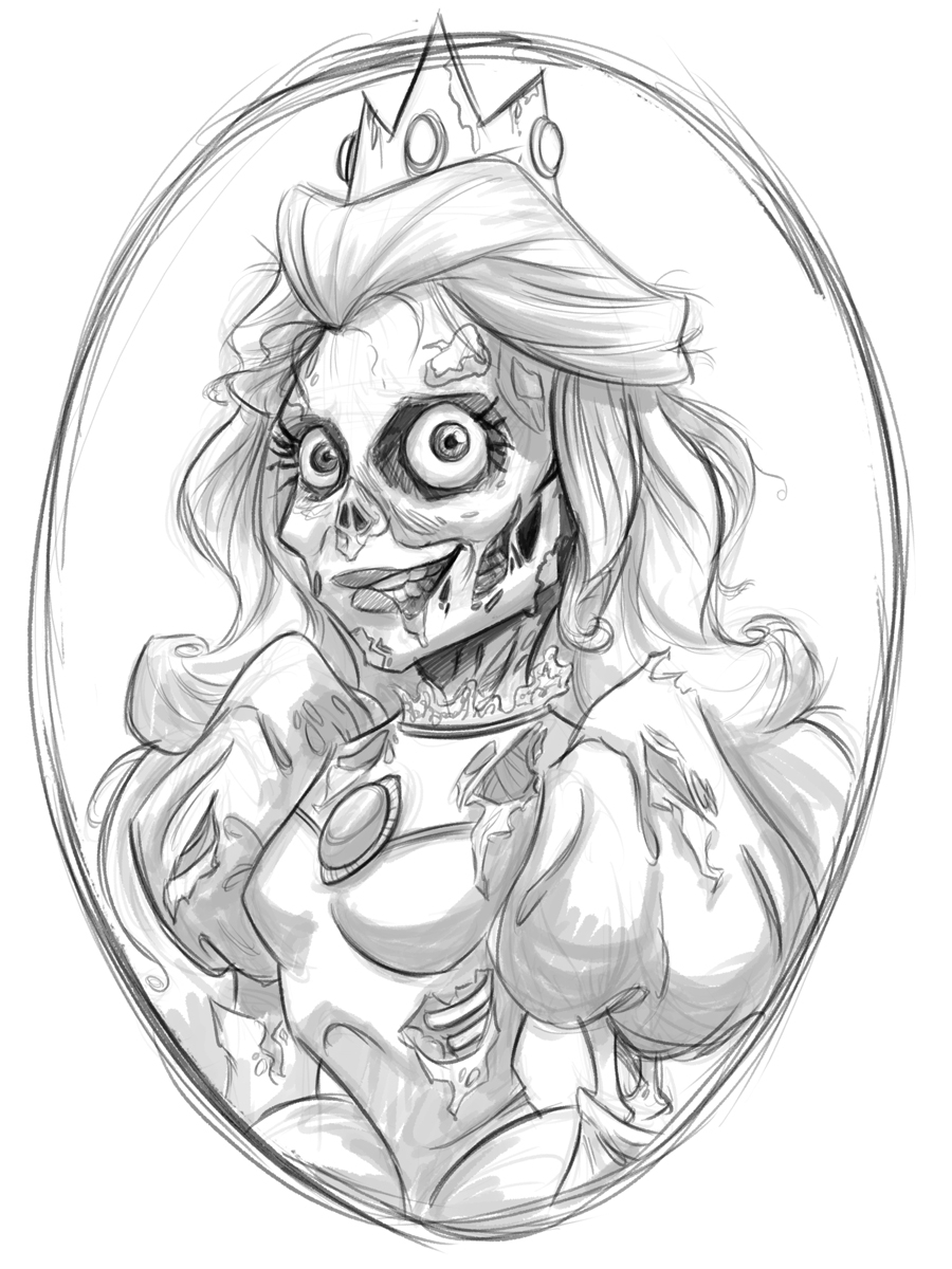 Un zombie espiègle dans un décor mystérieux