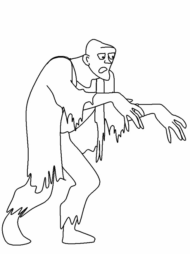 Zombie se promenant dans un paysage nocturne