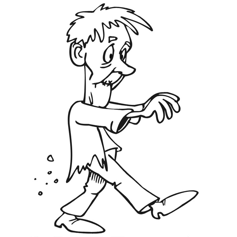 Un zombie amusant en pleine chasse aux friandises