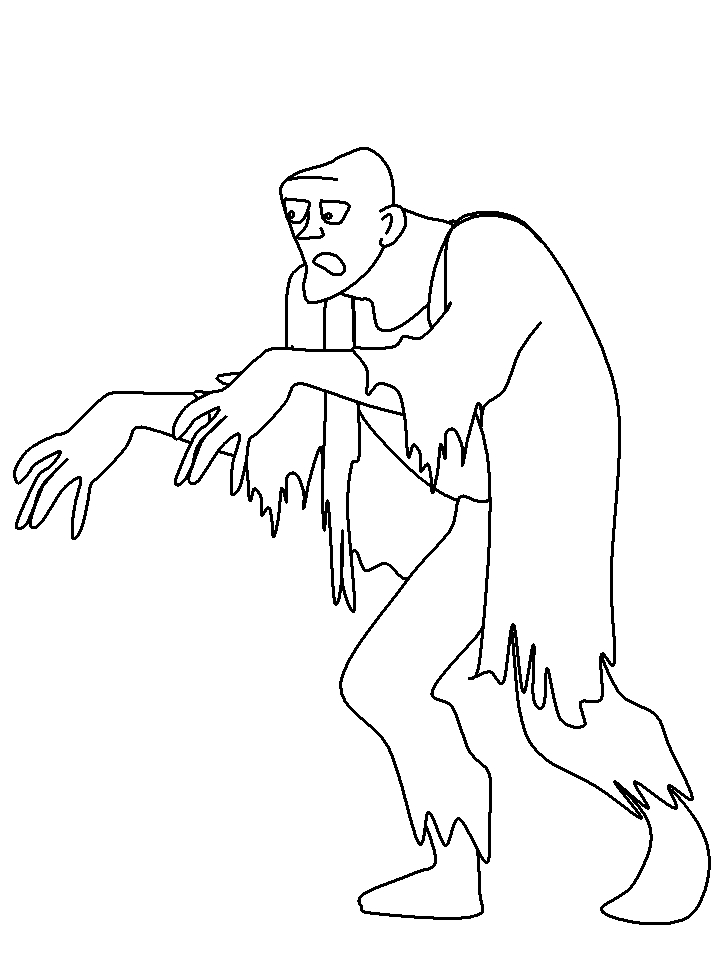Un zombie espiègle dans un décor désolé