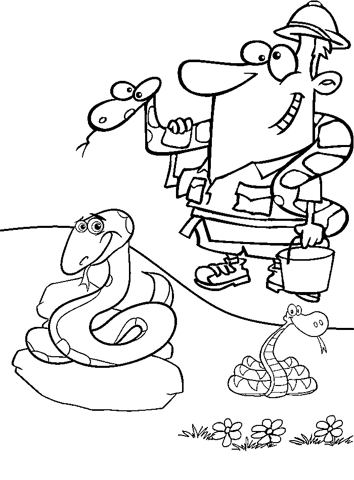Coloriage d'animaux dans un zoo avec des éléments naturels