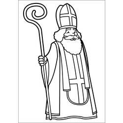 Coloriage et dessin Saint Nicolas à imprimer