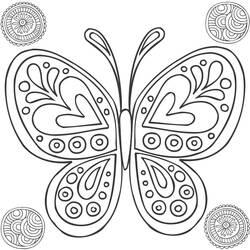 Coloriage et dessin Mandalas Papillon à imprimer