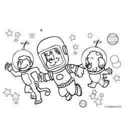 Coloriage et dessin Astronaute à imprimer