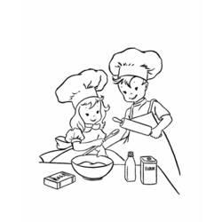 Coloriage et dessin Boulanger à imprimer