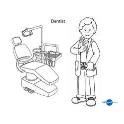 Coloriage et dessin Dentiste à imprimer