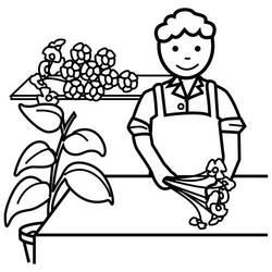 Coloriage et dessin Fleuriste à imprimer