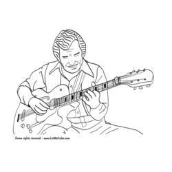 Coloriage et dessin Guitariste à imprimer